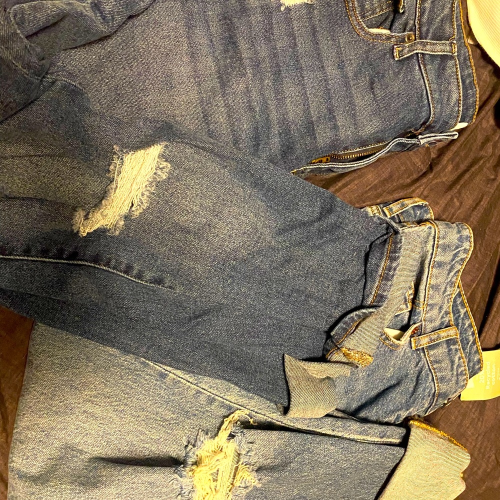 2 pairs of mom jeans one size 11 the other size 10
